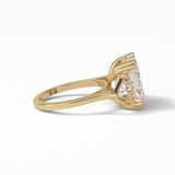 Emerald Three Lab Grown Diamond Engagement Ring
