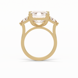 Emerald Three Lab Grown Diamond Engagement Ring