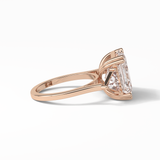 Emerald Three Lab Grown Diamond Engagement Ring