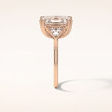 6.34 CT Asscher Shaped Cluster Moissanite Engagement Ring