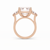 Emerald Three Lab Grown Diamond Engagement Ring