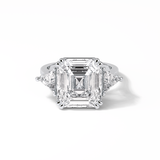 Emerald Three Lab Grown Diamond Engagement Ring