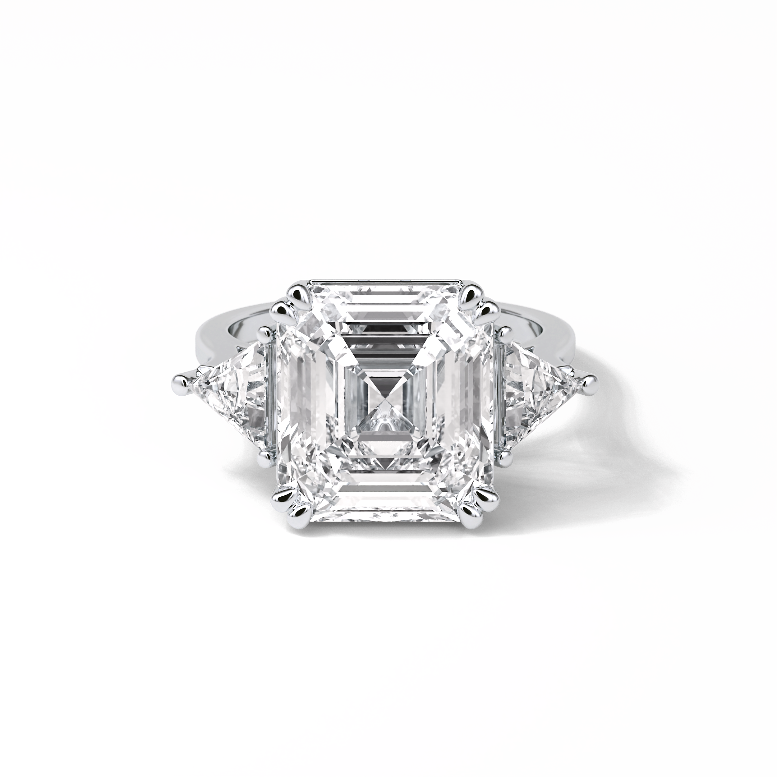 Emerald Three Lab Grown Diamond Engagement Ring