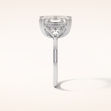 6.34 CT Asscher Shaped Cluster Moissanite Engagement Ring