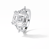 Emerald Three Lab Grown Diamond Engagement Ring