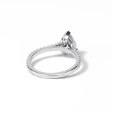 Pear Cut Pave Lab Grown Diamond Engagement Ring