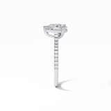 Pear Cut Pave Lab Grown Diamond Engagement Ring