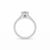 Pear Cut Pave Lab Grown Diamond Engagement Ring