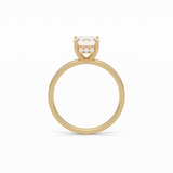 Emerald Hidden Halo Lab Grown Diamond Engagement Ring