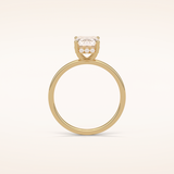 1.60 CT Emerald Shaped Hidden Halo Moissanite Engagement Ring