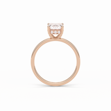 Emerald Hidden Halo Lab Grown Diamond Engagement Ring