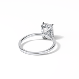Emerald Hidden Halo Lab Grown Diamond Engagement Ring