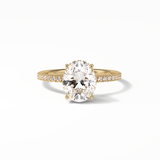 Oval Pave & Hidden Halo Lab Grown Diamond Engagement Ring