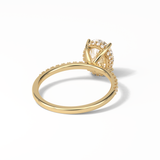 Oval Pave & Hidden Halo Lab Grown Diamond Engagement Ring