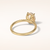 2.72 CT Oval Shaped Pave Moissanite Engagement Ring