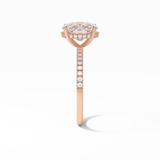 Oval Pave & Hidden Halo Lab Grown Diamond Engagement Ring