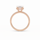 Oval Pave & Hidden Halo Lab Grown Diamond Engagement Ring