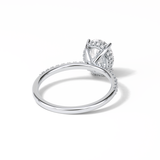 Oval Pave & Hidden Halo Lab Grown Diamond Engagement Ring