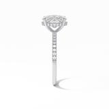 Oval Pave & Hidden Halo Lab Grown Diamond Engagement Ring