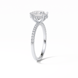 Oval Pave & Hidden Halo Lab Grown Diamond Engagement Ring
