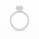 Oval Pave & Hidden Halo Lab Grown Diamond Engagement Ring