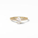 Oval Pave & Hidden Halo Lab Grown Diamond Engagement Ring