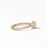 Oval Pave & Hidden Halo Lab Grown Diamond Engagement Ring