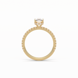 Oval Pave & Hidden Halo Lab Grown Diamond Engagement Ring