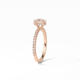 Oval Pave & Hidden Halo Lab Grown Diamond Engagement Ring