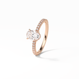 Oval Pave & Hidden Halo Lab Grown Diamond Engagement Ring