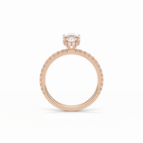 Oval Pave & Hidden Halo Lab Grown Diamond Engagement Ring