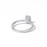 Oval Pave & Hidden Halo Lab Grown Diamond Engagement Ring