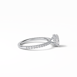Oval Pave & Hidden Halo Lab Grown Diamond Engagement Ring