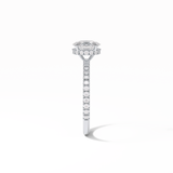 Oval Pave & Hidden Halo Lab Grown Diamond Engagement Ring