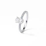 Oval Pave & Hidden Halo Lab Grown Diamond Engagement Ring