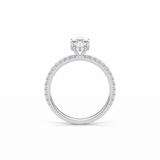 Oval Pave & Hidden Halo Lab Grown Diamond Engagement Ring