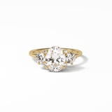 Oval Three Stones Lab Grown Diamond Engagement Ring