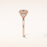 1.91 CT Oval Shaped Cluster Moissanite Engagement Ring