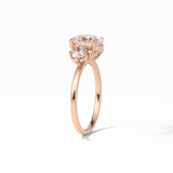 Oval Three Stones Lab Grown Diamond Engagement Ring
