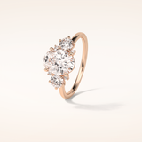 1.91 CT Oval Shaped Cluster Moissanite Engagement Ring