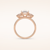 1.91 CT Oval Shaped Cluster Moissanite Engagement Ring