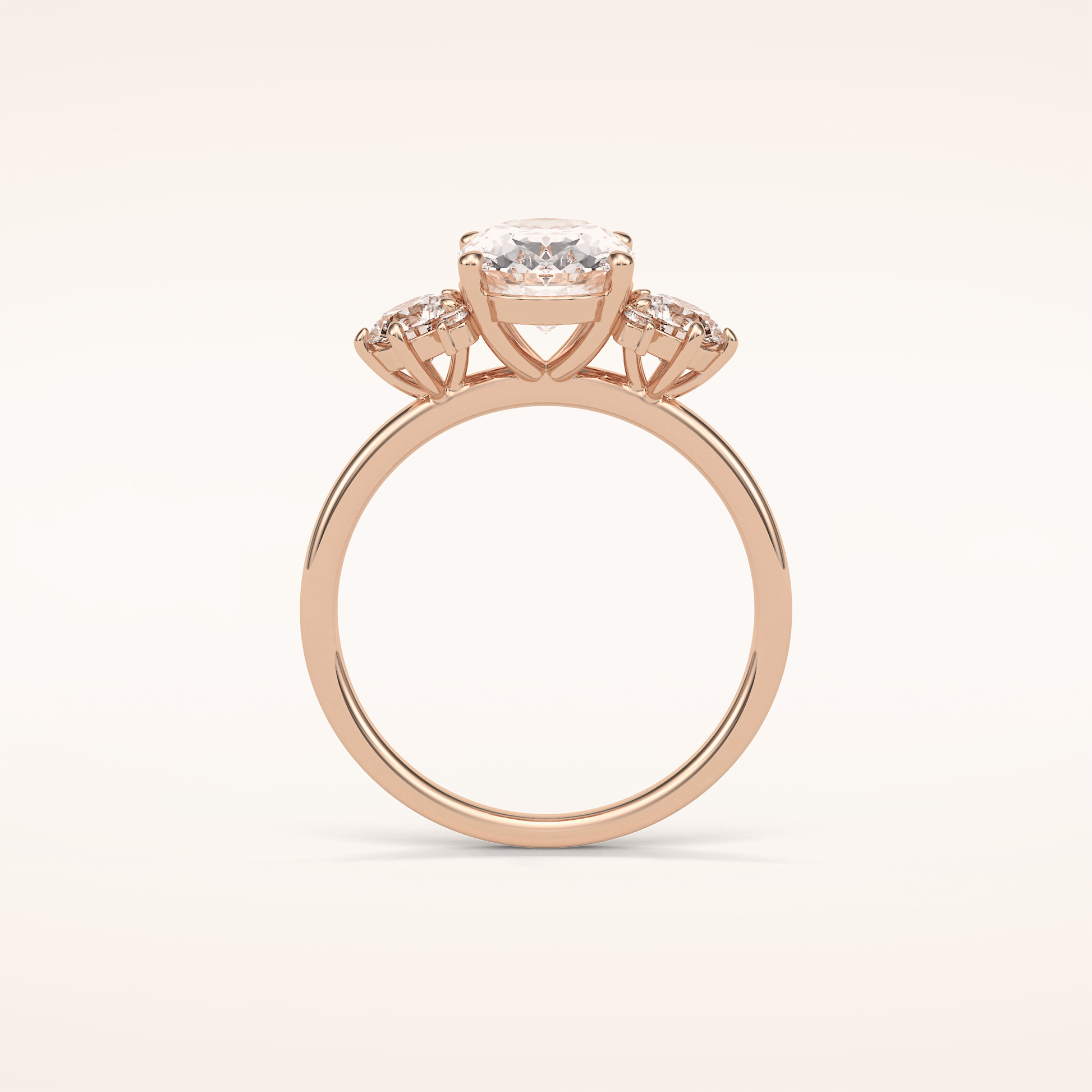 1.91 CT Oval Shaped Cluster Moissanite Engagement Ring