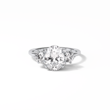 Oval Three Stones Lab Grown Diamond Engagement Ring