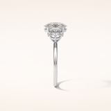 1.91 CT Oval Shaped Cluster Moissanite Engagement Ring