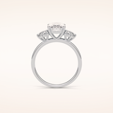 1.91 CT Oval Shaped Cluster Moissanite Engagement Ring