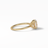 Oval Three Stones Lab Grown Diamond Engagement Ring