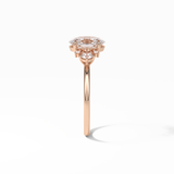 Oval Three Stones Lab Grown Diamond Engagement Ring