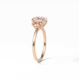 Oval Three Stones Lab Grown Diamond Engagement Ring