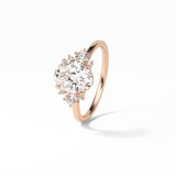 Oval Three Stones Lab Grown Diamond Engagement Ring