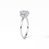 Oval Three Stones Lab Grown Diamond Engagement Ring